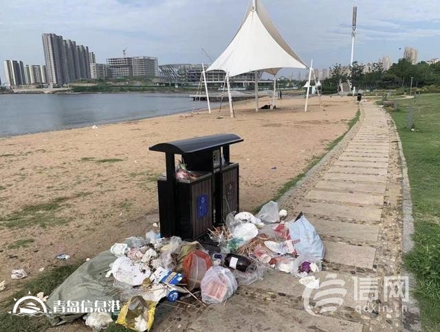 靈山衛(wèi)前海私搭帳篷還篝火燒烤 街道提醒游客文明游玩