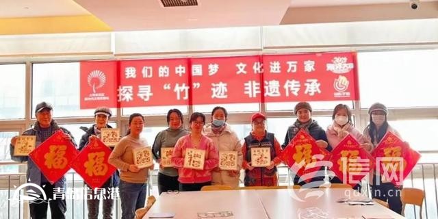 金家?guī)X街道大埠東社區(qū)組織舉辦竹編畫手工DIY活動